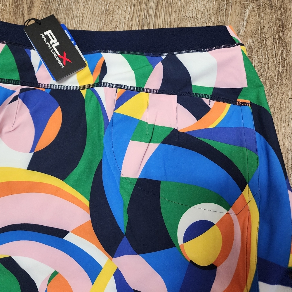 🌷Ralph Lauren 15" Print Performance Skort Riviera Abstract Women's Size Medium - Picture 4 of 11
